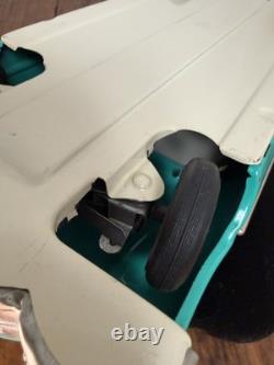 Vintage Soviet USSR Metal Toy Car Teal Green Cadillac-Style 11.5 Working