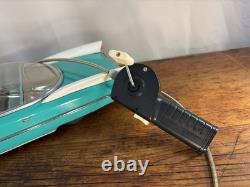 Vintage Soviet USSR Metal Toy Car Teal Green Cadillac-Style 11.5 Working