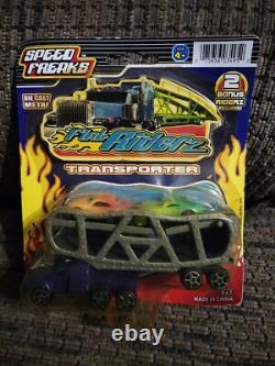 Vintage Speed Freaks Cars Flat Riderz Transporter Die Cast Metal Toys Ja-Ru 3495