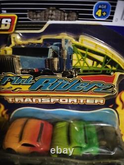 Vintage Speed Freaks Cars Flat Riderz Transporter Die Cast Metal Toys Ja-Ru 3495