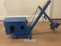 Vintage Structo Toys Steam Shovel Excavator-blue Pretty Good Condition