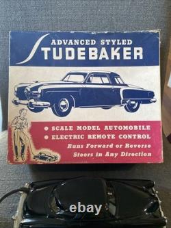 Vintage Studebaker BO Remote Control Toy Car In Box USA Aluminum Model Vintage Studebaker BO Remote Control Toy Car In Box USA Aluminum Model