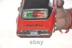 Vintage TAIYO Trademark Red Fine Litho Battery Car Tin Toy, Japan