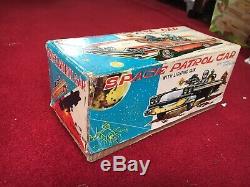 Vintage TINPLATE Space Patrol Car Nomura TN Toys 1960s Japan Nr Mint BOXED Rare