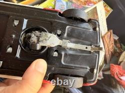 Vintage Taiyo Fire Chief C-703 Tin Battery Operated Toy Car Japan Untested 504s
