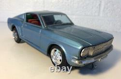 Vintage Taiyo Tin Ford Mustang Very Clean W Box Japan Bump N Go Toy Car Battery