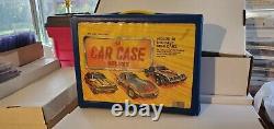 Vintage Tara Toys Deluxe 48 Car Case With 51 Hot Wheels, Matchbox, And Other Car