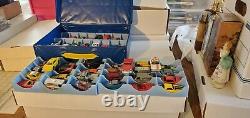 Vintage Tara Toys Deluxe 48 Car Case With 51 Hot Wheels, Matchbox, And Other Car