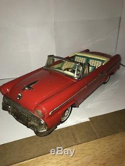 Vintage Tin Car 1956 Ford Fairlane 500 Sunliner 2-Door Convertible