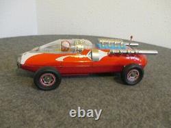 Vintage Tin Daiya Battery Operated 4 Speed Indy Racer Car- Works Great/excellent