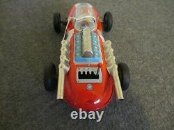 Vintage Tin Daiya Battery Operated 4 Speed Indy Racer Car- Works Great/excellent