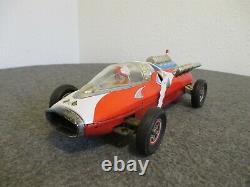 Vintage Tin Daiya Battery Operated 4 Speed Indy Racer Car- Works Great/excellent