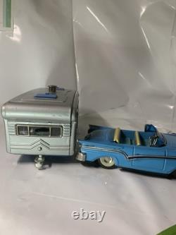 Vintage Tin Friction Cars N Trailer Haji And Sss Japan 1960