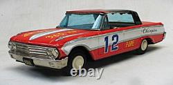 Vintage Tin Friction Ford Stock Car Racer Champion 12 365 HP Made in Japan