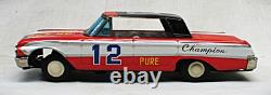 Vintage Tin Friction Ford Stock Car Racer Champion 12 365 HP Made in Japan