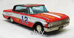 Vintage Tin Friction Ford Stock Car Racer Champion 12 365 HP Made in Japan