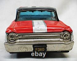 Vintage Tin Friction Ford Stock Car Racer Champion 12 365 HP Made in Japan