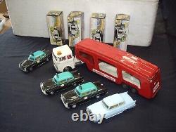 Vintage Tin Friction Mercedes Actros 4 Car Carrier (european Delivery Program)