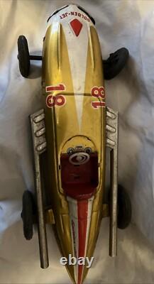 Vintage Tin Golden-jet Race Car Bandai #18 Made In Japan
