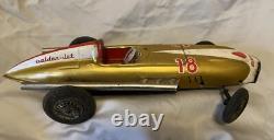 Vintage Tin Golden-jet Race Car Bandai #18 Made In Japan