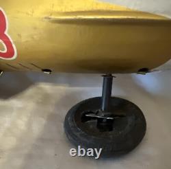 Vintage Tin Golden-jet Race Car Bandai #18 Made In Japan