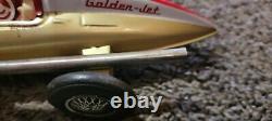 Vintage Tin Golden-jet Racer Car #18 Bandai Made In Japan