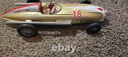 Vintage Tin Golden-jet Racer Car #18 Bandai Made In Japan