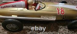 Vintage Tin Golden-jet Racer Car #18 Bandai Made In Japan