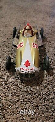 Vintage Tin Golden-jet Racer Car #18 Bandai Made In Japan