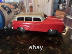 Vintage Tin House Trailer Camper and Car Japan With Original Box SSS S-1051