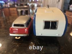 Vintage Tin House Trailer Camper and Car Japan With Original Box SSS S-1051