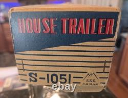 Vintage Tin House Trailer Camper and Car Japan With Original Box SSS S-1051