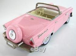 Vintage Tin Japan Toy Car Thunderbird 1956 Pink Model 50's Fifties Convertible