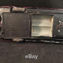 Vintage Tin Litho BATMOBILE 1972 Battery Operated Tin Car Aoshin ASC BLACK 1966