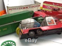 Vintage Tin Litho Metal Toys JUNK YARD Lot PARTS Cars Trucks Stagecoach Restore
