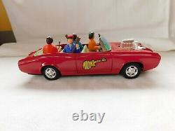 Vintage Tin Litho Pontiac GTO Monkeeys Toy Car. 12 Long, RARE