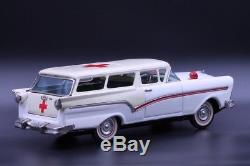 Vintage Tin Toy Car, FORD Fairlane 2-door station wagon ambulance