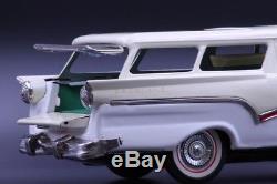 Vintage Tin Toy Car, FORD Fairlane 2-door station wagon ambulance