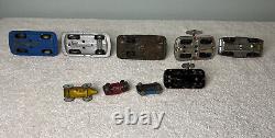 Vintage Tin Toy Car Lot Courtland Wind-Up Friction Battery Japan Mid-Century