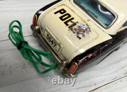 Vintage Tin Toy HIGHWAY Patrol Car Battery Operated Yonezawa Toy 1960s Japan