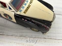 Vintage Tin Toy HIGHWAY Patrol Car Battery Operated Yonezawa Toy 1960s Japan