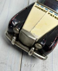 Vintage Tin Toy HIGHWAY Patrol Car Battery Operated Yonezawa Toy 1960s Japan