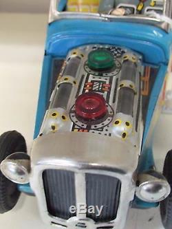 Vintage Tin Toy Hot Rod Car Rock N Roll Japan Battery Operated 1950 Box Original