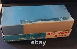 Vintage Tin Toy Oldsmobile Fire Chief Car and Box Friction Japan Nice Example