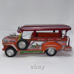 Vintage Tin Toy Pro-Mite Model 1-80 Philippine Jeepney 1990s Metal Car Toy
