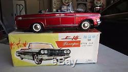 Vintage Tin Toy Shanghai Open Car Me-677 Made In China With Box