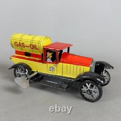 Vintage Tin Toy Vehicle Lot Bus Truck Spring-Loaded Transport Car