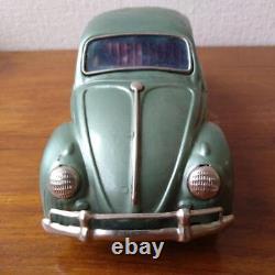 Vintage Tin Toy mini Car Beetle Green Showa Retro