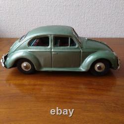 Vintage Tin Toy mini Car Beetle Green Showa Retro