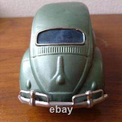 Vintage Tin Toy mini Car Beetle Green Showa Retro